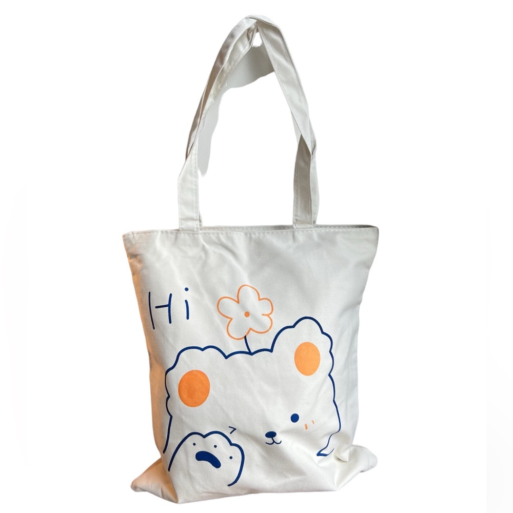 Cartoon Canvas Shoulder Bag Fashion Zipper Large.
